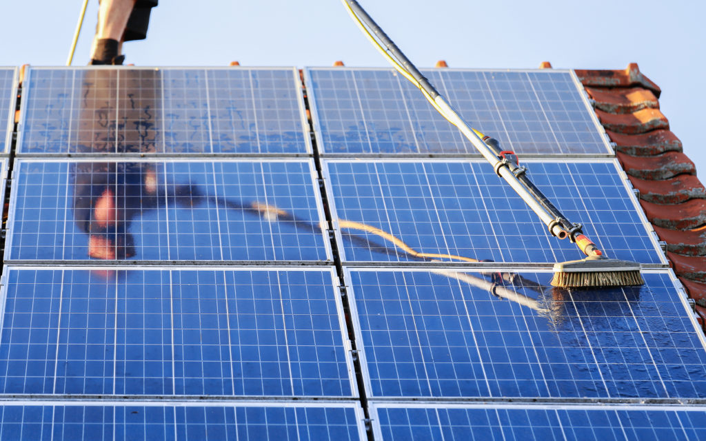 solar panel cleaning